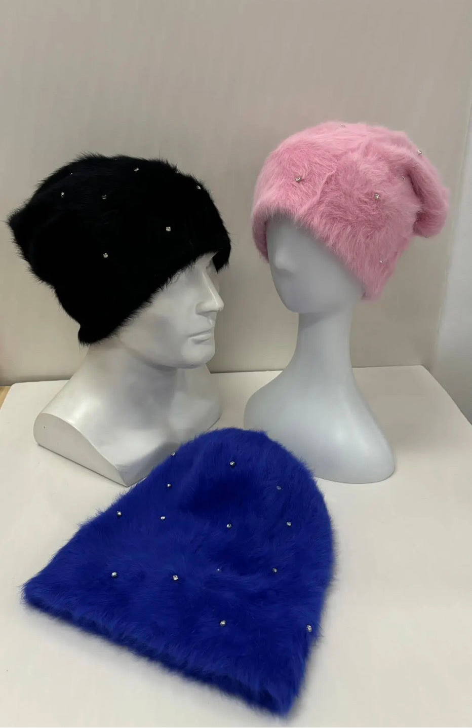 PINK POP-STAR MOHAIRS BEANIES