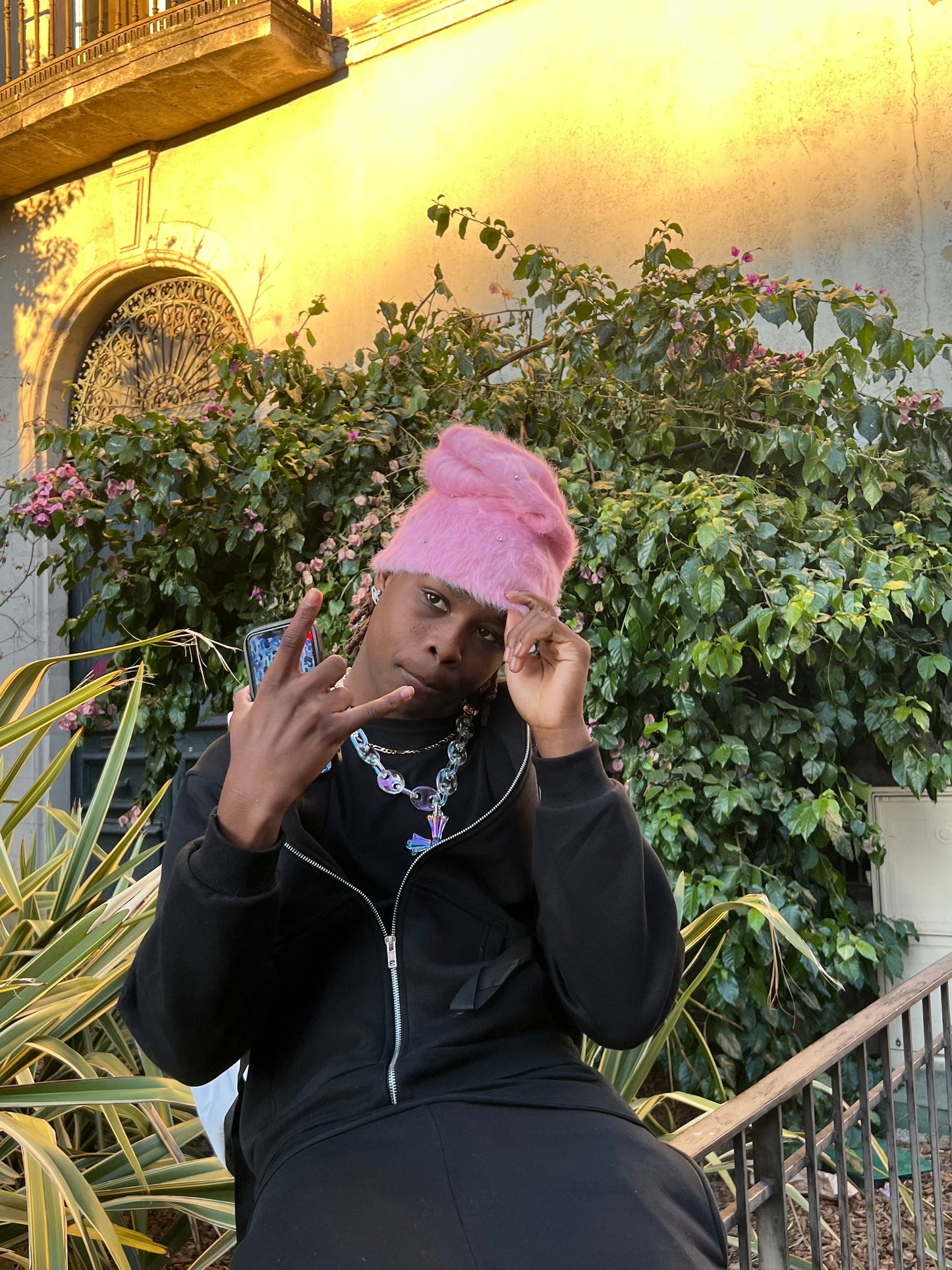 PINK POP-STAR MOHAIRS BEANIES