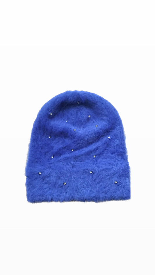 BLUE POP-STAR MOHAIRS BEANIES