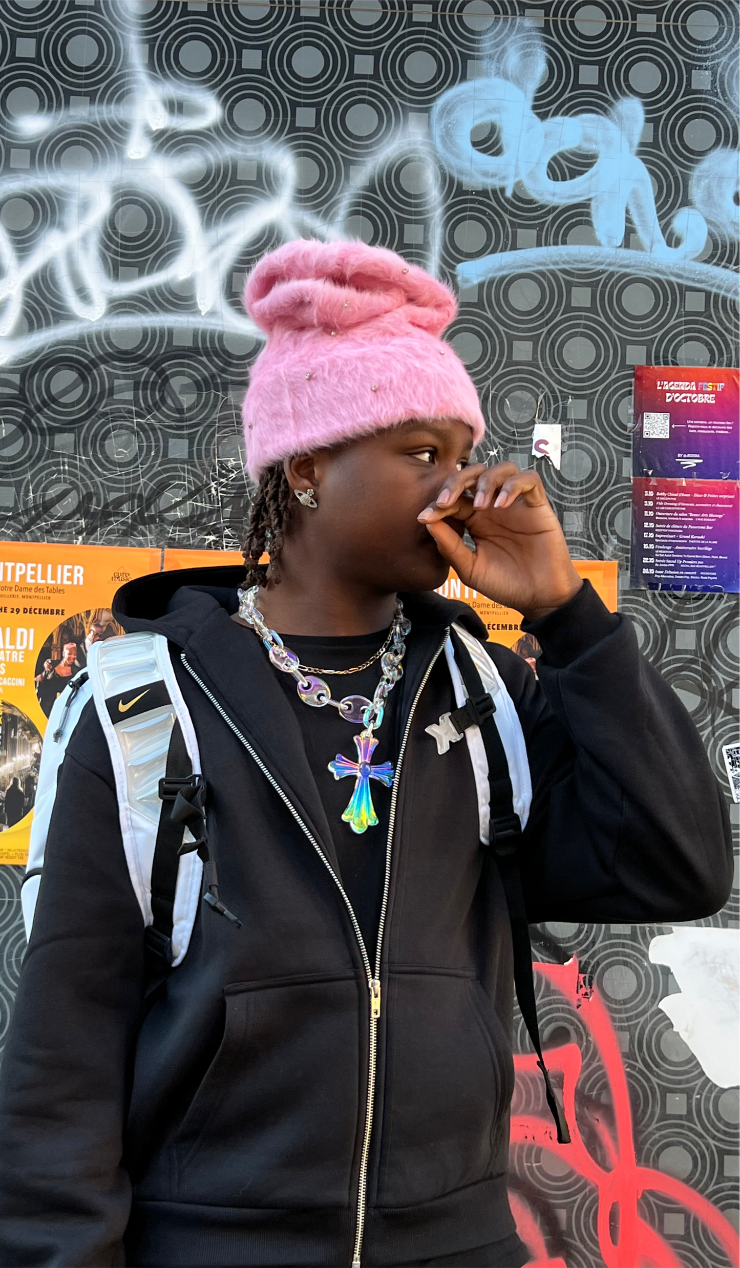 PINK POP-STAR MOHAIRS BEANIES